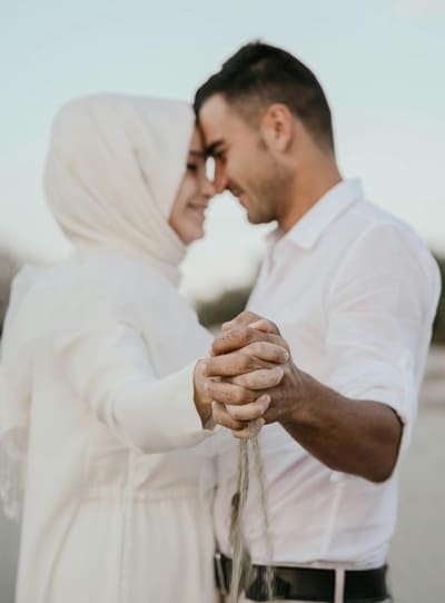 Muslim couple beginning their journey through Muslim matrimony in Kerala